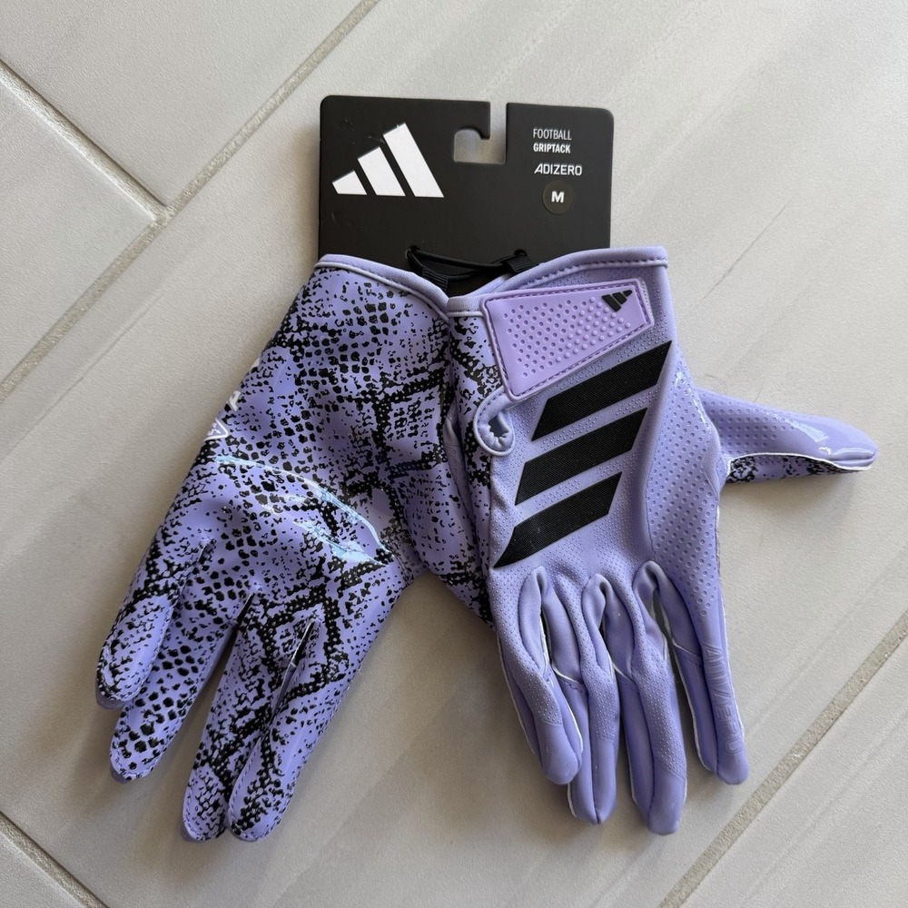 Purple Adidas Adizero 15‎ Electric Exotic Speed GripTack Football Gloves Medium